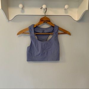 H&M Dusty Blue Ribbed Workout Set